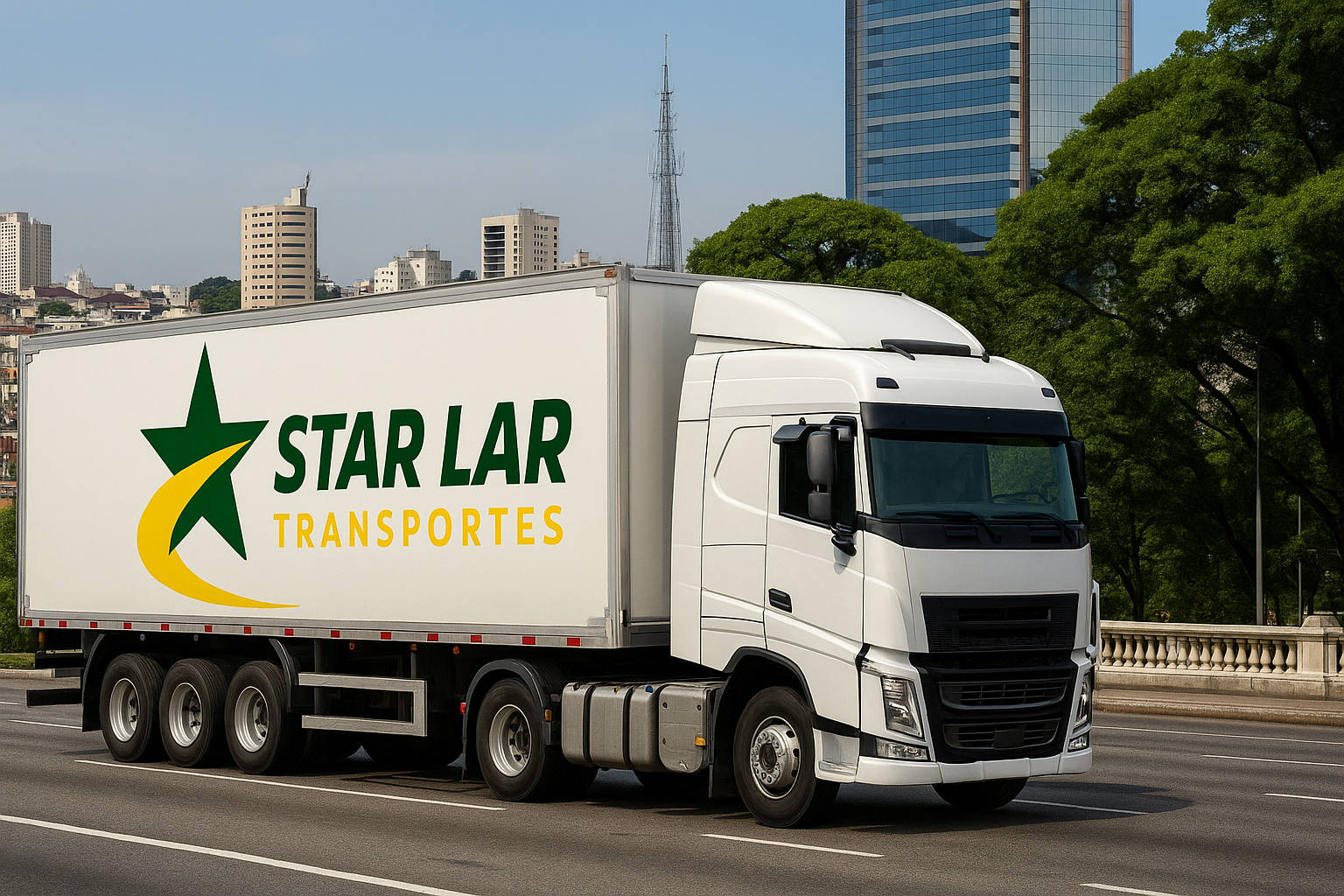 Caminhão Star Lar em rodovia